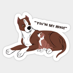 Father and Son Dogs Sticker